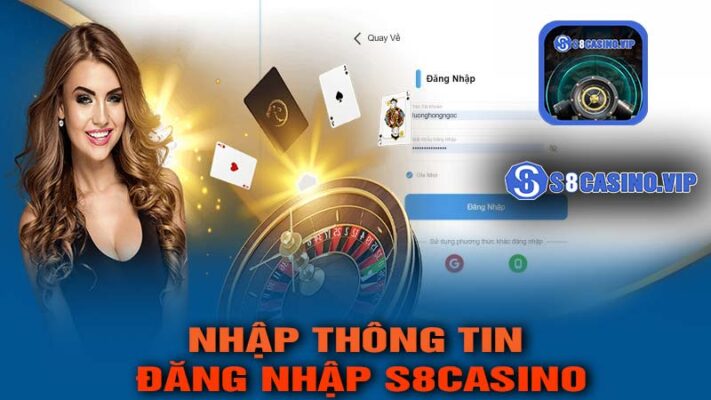 Nhập thông tin đăng nhập s8cassino